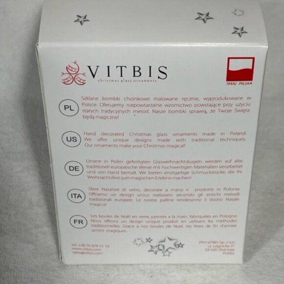 Vitbis glass ornament styled like a Faberge egg, made in Poland. NIB. - Picture 7 of 8